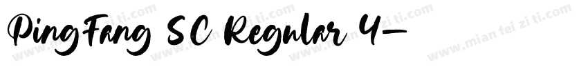 PingFang SC Regular 4字体转换